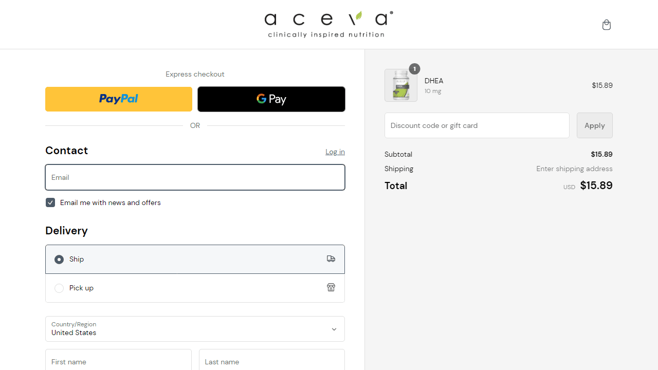How to apply Aceva coupon code